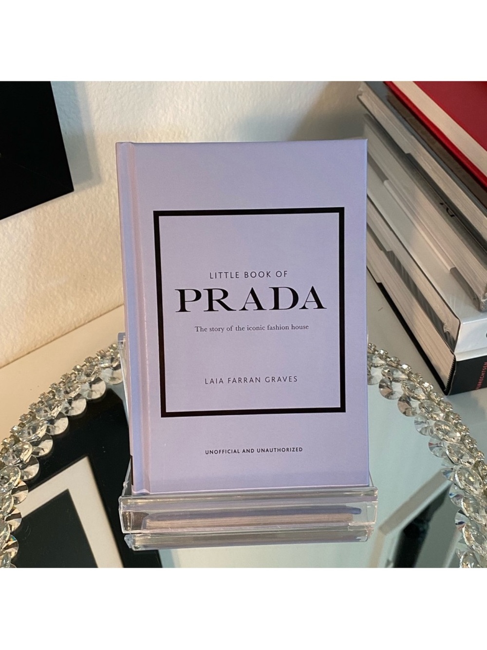 Prada Lavender Hardcover Decorative Book